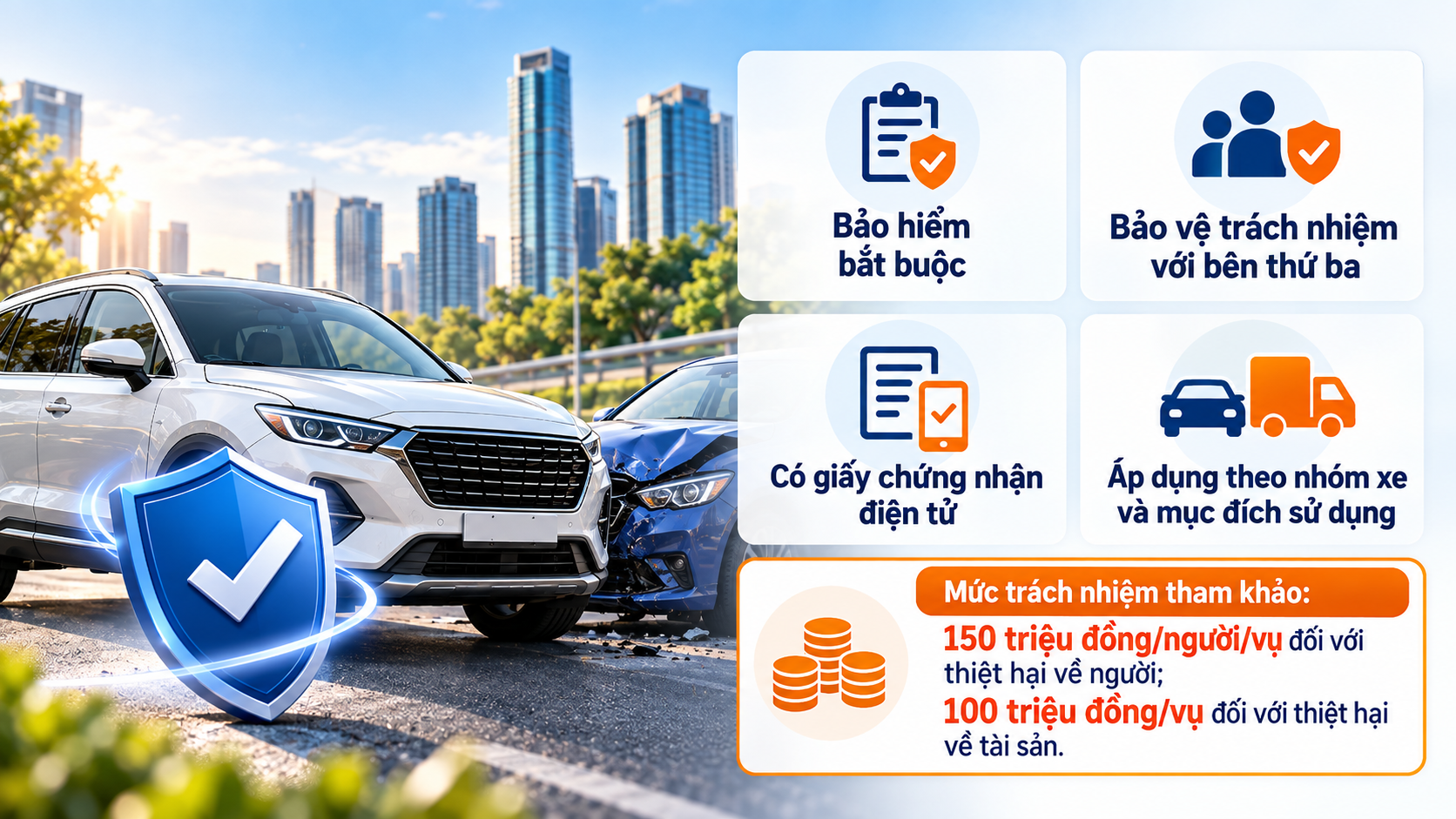 Mức trách nhiệm bảo hiểm TNDS ô tô năm 2026