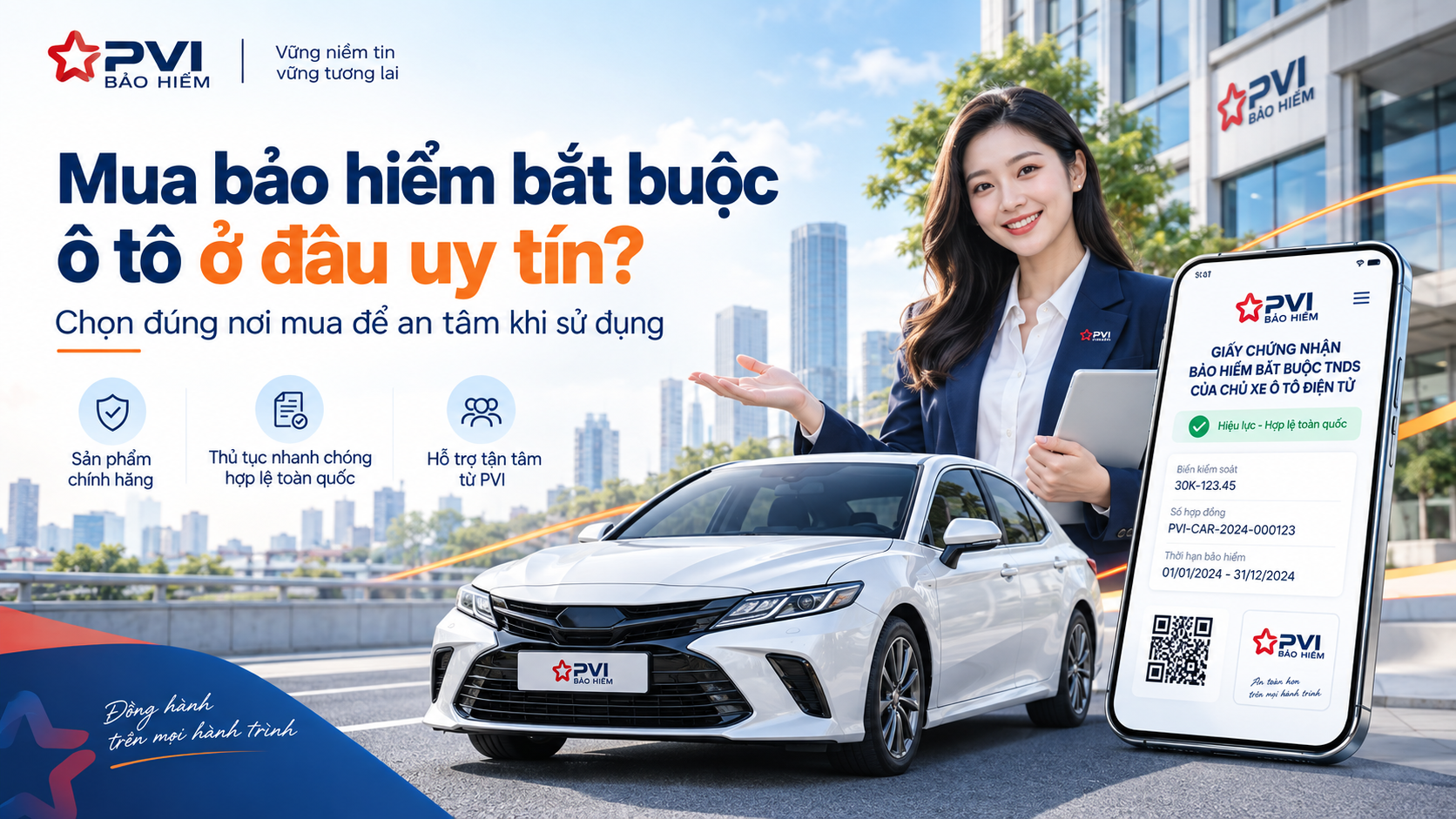 Mua bảo hiểm bắt buộc ô tô PVI uy tín năm 2026